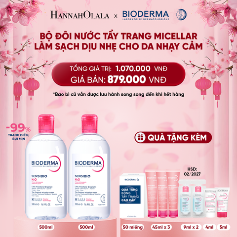  DEAL 1: BỘ ĐÔI NƯỚC TẨY TRANG MICELLAR LÀM SẠCH DỊU NHẸ CHO DA NHẠY CẢM 