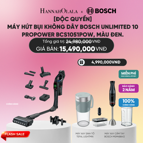  [ĐỘC QUYỀN] MÁY HÚT BỤI KHÔNG DÂY BOSCH UNLIMITED 10 PROPOWER BCS1051POW, MÀU ĐEN._A2046 