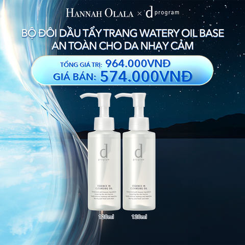  A28_DEAL 10: BỘ ĐÔI DẦU TẨY TRANG DƯỠNG DA DPROGRAM ESSENCE IN CLEANSING OIL 120ML 