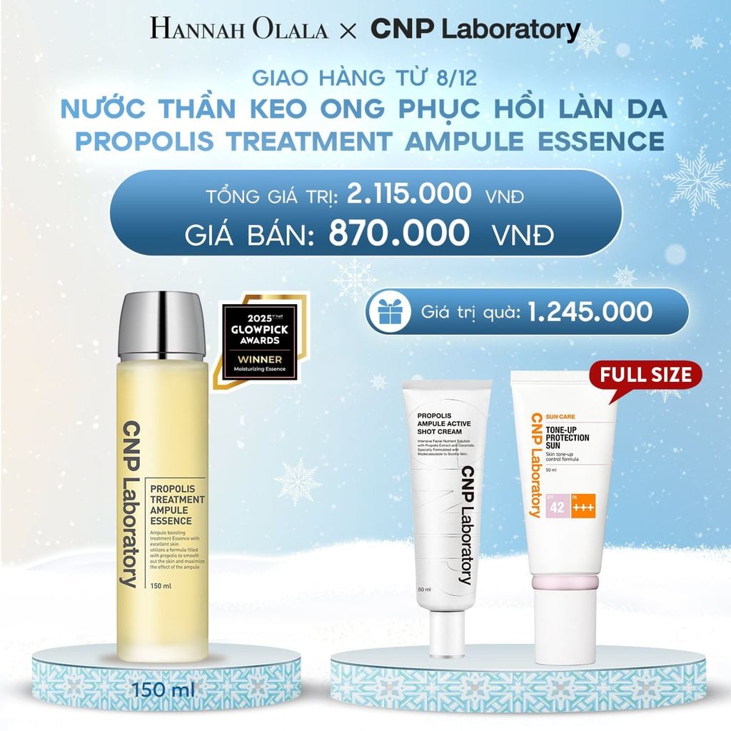  DEAL 1: NƯỚC THẦN KEO ONG PHỤC HỒI LÀN DA PROPOLIS TREATMENT AMPULE ESSENCE 150ML - GIAO HÀNG TỪ 8/12 