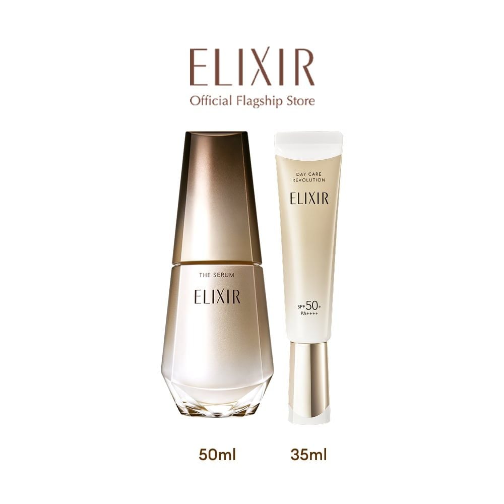  A52_DEAL 7: COMBO SERUM KÍCH HOẠT TRẺ HÓA LÀN DA EIS THE SERUM AA 50ML & SỮA CHỐNG NẮNG PHỤC HỒI COLLAGEN TỪ CẤP ĐỘ TẾ BÀO ELIXIR THE SERUM 50ML + DAY CARE 35ML 