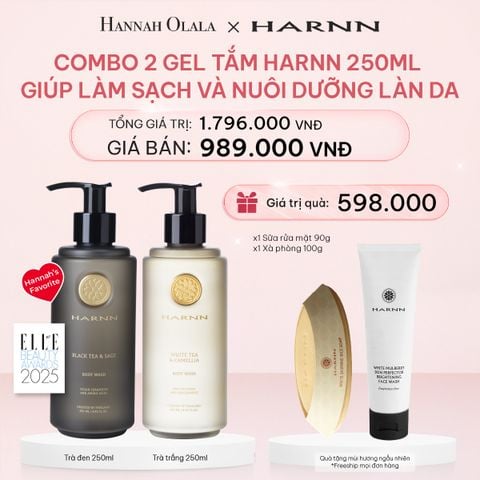  E450_DEAL 1: COMBO 2 GEL TẮM HARNN GIÚP LÀM SẠCH VÀ NUÔI DƯỠNG LÀN DA 250ML - BODY WASH 