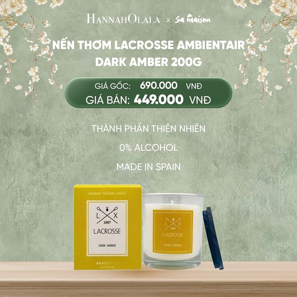  DEAL 5: NẾN THƠM LACROSSE AMBIENTAIR, 200G 