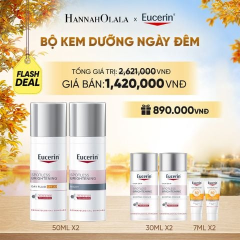 FD BỘ ĐÔI KEM DƯỠNG NGÀY GIẢM THÂM NÁM & SÁNG DA EUCERIN SPOTLESS BRIGHTENING SPF30 50ML & KEM DƯỠNG ĐÊM GIẢM THÂM NÁM & SÁNG DA EUCERIN SPOTLESS BRIGHTENING 50ML - E903 