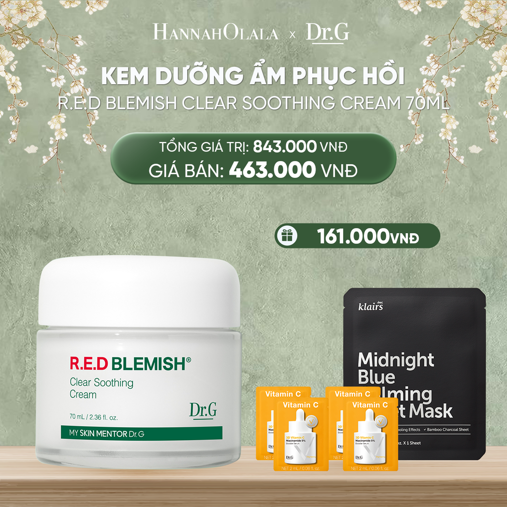  D344_DEAL 1: KEM DƯỠNG ẨM PHỤC HỒI DR.G CLEAR SOOTHING CREAM 70ML 