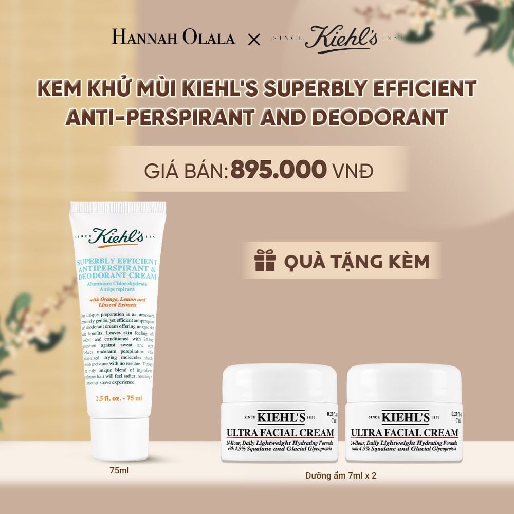 KEM KHỬ MÙI KIEHL'S GIÚP TIẾT CHẾ MỒ HÔI VÀ MÙI CƠ THỂ KIEHL'S SUPERBLY EFFICIENT ANTI-PERSPIRANT AND DEODORANT 