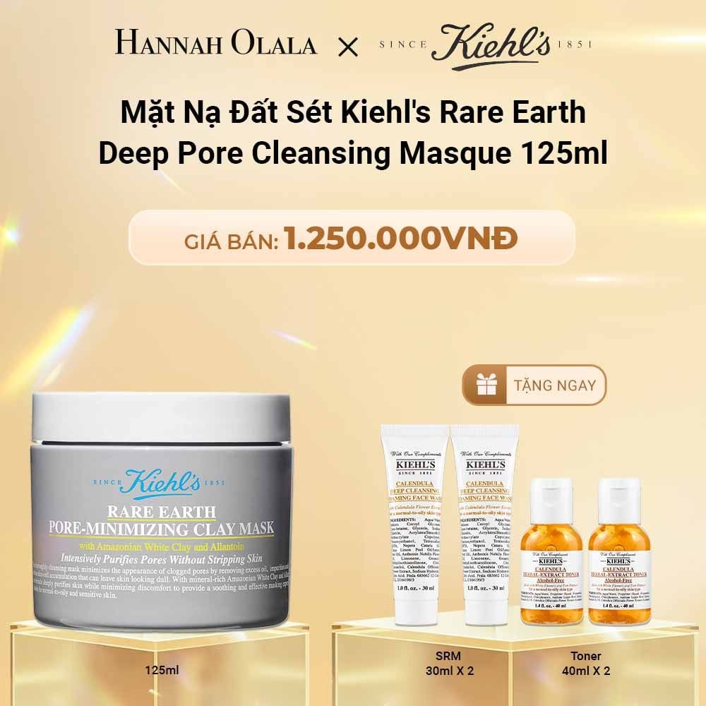  DEAL 5: MẶT NẠ ĐẤT SÉT KIEHL'S RARE EARTH DEEP PORE CLEANSING MASQUE 125ML (MỚI) 