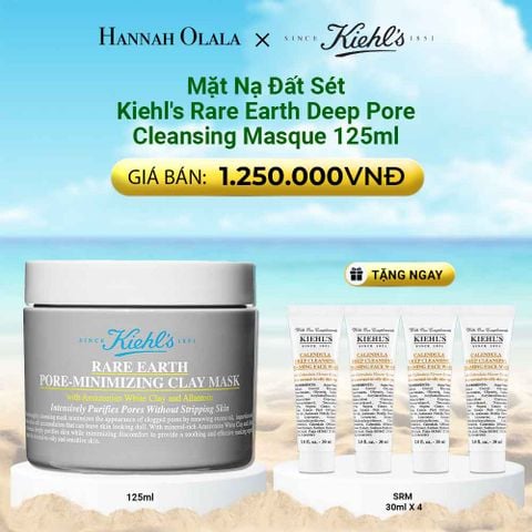  DEAL 2: MẶT NẠ ĐẤT SÉT GIẢM DẦU & THU NHỎ LỖ CHÂN LÔNG KIEHL'S RARE EARTH DEEP PORE CLEANSING MASQUE 125ML (MỚI) 
