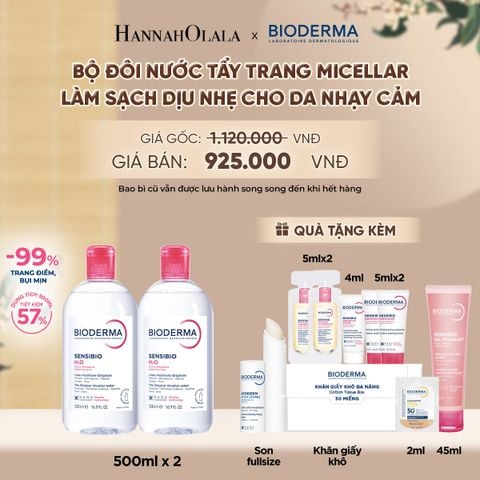  BỘ ĐÔI NƯỚC TẨY TRANG MICELLAR LÀM SẠCH DỊU NHẸ CHO DA NHẠY CẢM - A5030 
