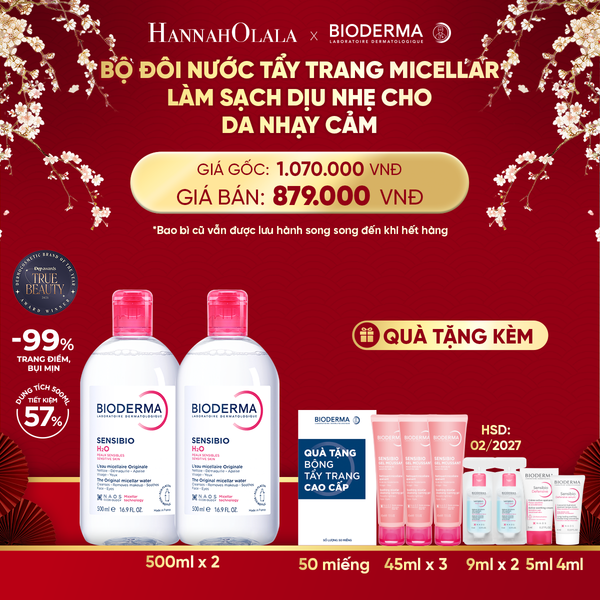  DEAL 1: BỘ ĐÔI NƯỚC TẨY TRANG MICELLAR LÀM SẠCH DỊU NHẸ CHO DA NHẠY CẢM 