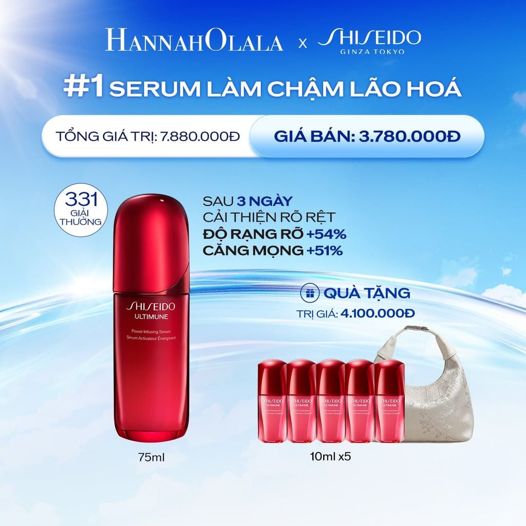  DEAL 1: TINH CHẤT DƯỠNG DA SHISEIDO ULTIMUNE POWER INFUSING 4.0 SERUM 75ML 