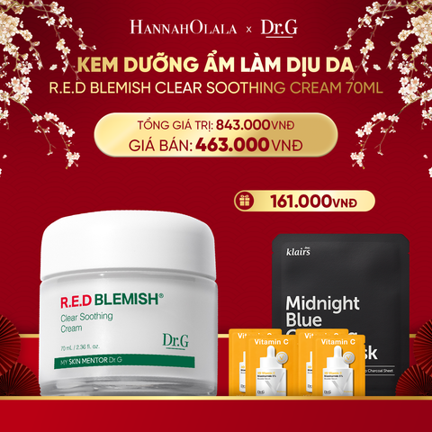  DEAL 1: KEM DƯỠNG ẨM PHỤC HỒI DR.G CLEAR SOOTHING CREAM 70ML 