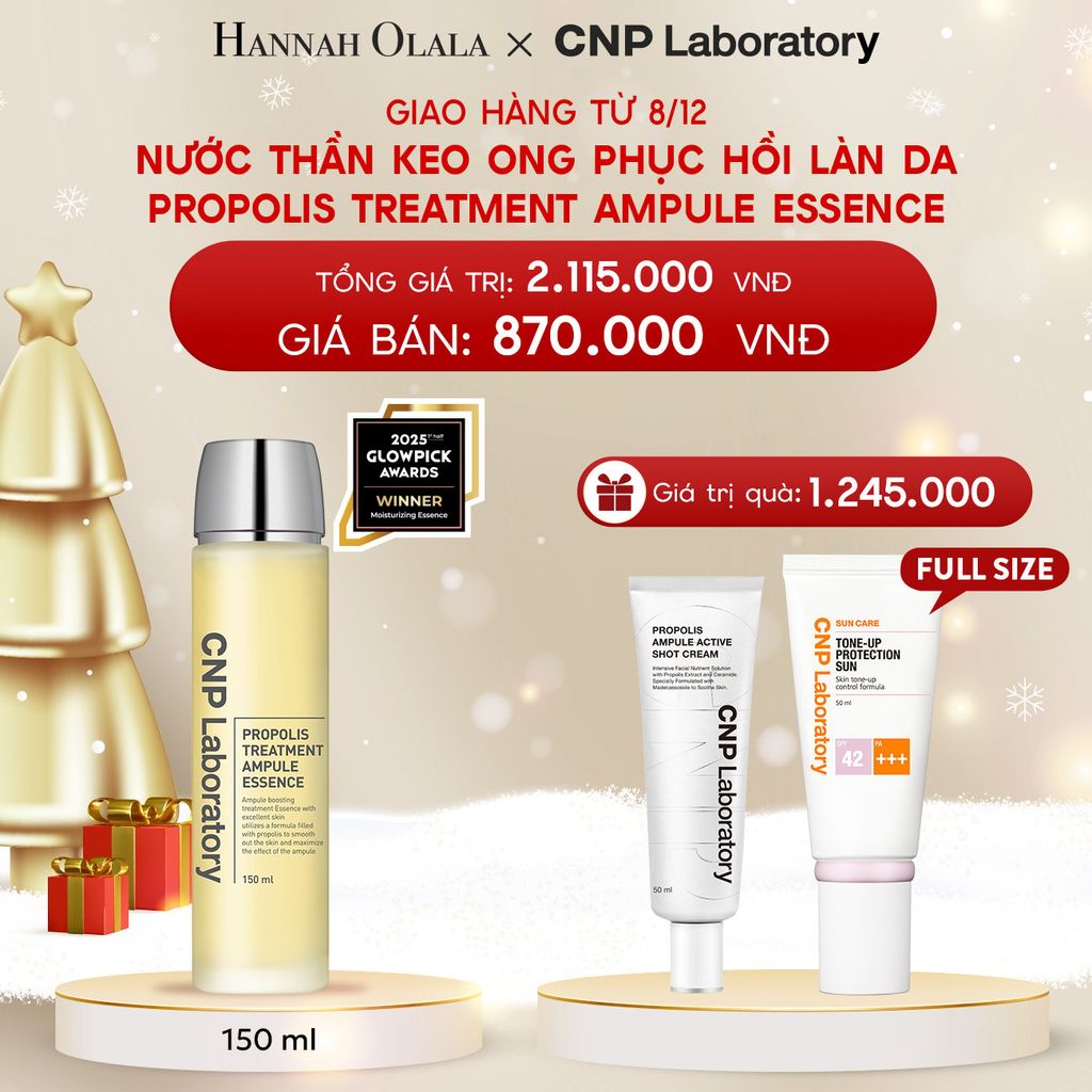  A292_DEAL 1: NƯỚC THẦN KEO ONG PHỤC HỒI LÀN DA PROPOLIS TREATMENT AMPULE ESSENCE 150ML - GIAO HÀNG TỪ 8/12 