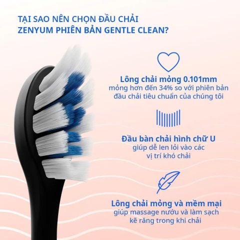  BỘ 4 ĐẦU BÀN CHẢI ZENYUM SONIC PHIÊN BẢN ÊM DỊU 
