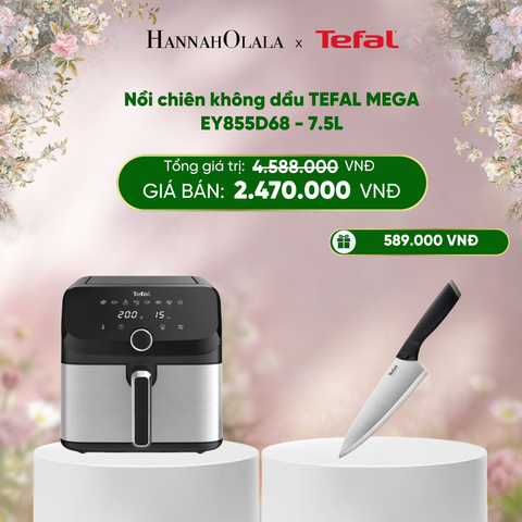  E308_DEAL 1: NỒI CHIÊN KHÔNG DẦU TEFAL MEGA EY855D68 - 7.5L 