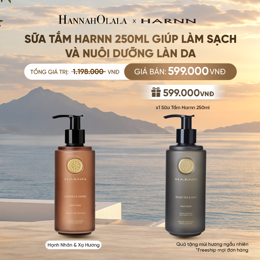  SỮA TẮM HARNN 250ML GIÚP LÀM SẠCH VÀ NUÔI DƯỠNG LÀN DA 