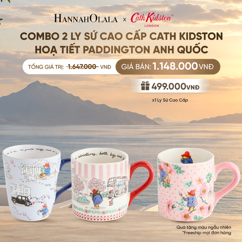  COMBO 2 LY SỨ CAO CẤP CATH KIDSTON HOẠ TIẾT PADDINGTON ANH QUỐC 