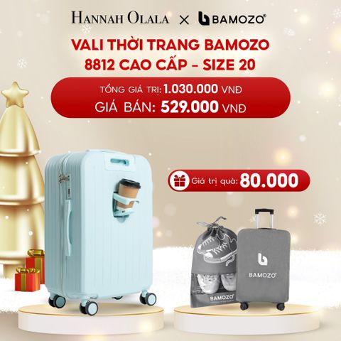  DEAL 5: VALI BAMOZO 8812 CAO CẤP (TẶNG BỌC VALI+ TÚI ĐỰNG GIÀY) 