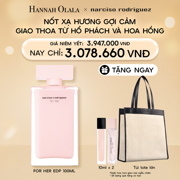  E37_DEAL 3: NƯỚC HOA NỮ NARCISO RODRIGUEZ FOR HER EAU DE PARFUM 100ML 