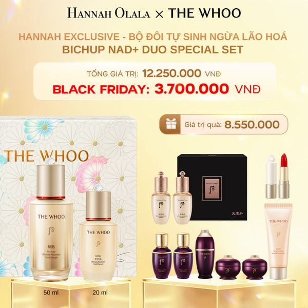  DEAL 1: HANNAH EXCLUSIVE - BỘ TINH CHẤT TỰ SINH CHỐNG LÃO HÓA THẾ HỆ THỨ 4 THE WHOO BICHUP ULTIMATE RECOVERY YOUTH SERUM 50ML + 20ML 