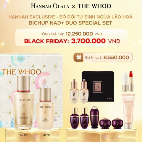  DEAL 1: HANNAH EXCLUSIVE - BỘ TINH CHẤT TỰ SINH CHỐNG LÃO HÓA THẾ HỆ THỨ 4 THE WHOO BICHUP ULTIMATE RECOVERY YOUTH SERUM 50ML + 20ML 