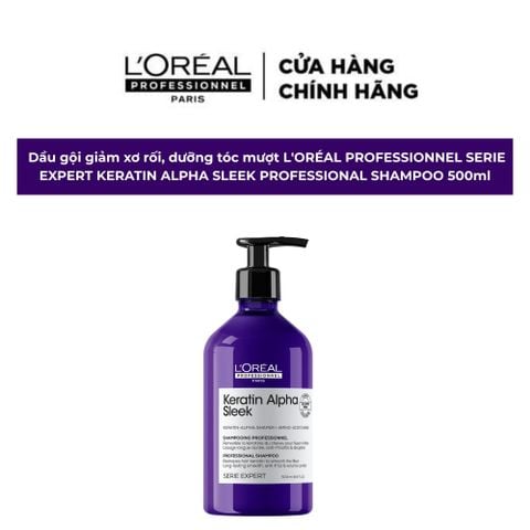  COMBO DẦU GỘI 500ML & DƯỠNG CHẤT 200ML GIẢM XƠ RỐI, DƯỠNG TÓC MƯỢT MÀ, KERATIN ALPHA SLEEK  - L047 