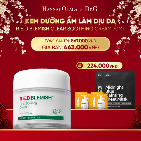  A1028_DEAL 1: KEM DƯỠNG ẨM PHỤC HỒI DR.G CLEAR SOOTHING CREAM 70ML 