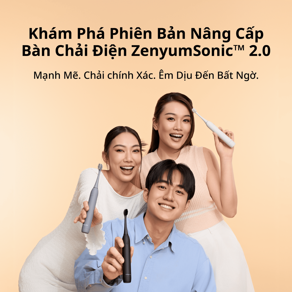  DEAL 2: [MUA 1 TẶNG 1] BÀN CHẢI ĐIỆN ZENYUM SONIC 2.0 - CÔNG NGHỆ SINGAPORE (NOTE MÀU BÀN CHẢI TẶNG TRONG ĐƠN) 