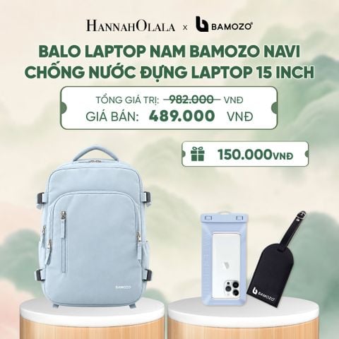  BALO LAPTOP NAM BAMOZO NAVI ĐA NĂNG CHỐNG NƯỚC ĐỰNG LAPTOP 15 INCH CÓ NGĂN ĐỰNG GIÀY ĐI LÀM CÔNG TÁC (TAG THẺ DA CHỐNG THẤT LẠC + TÚI ĐỰNG ĐIỆN THOẠI CHỐNG NƯỚC) - A738 