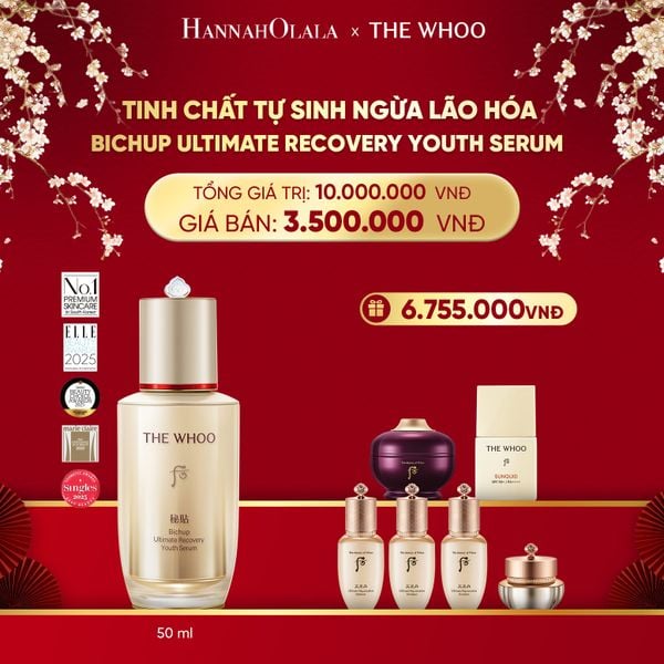  DEAL 01: TINH CHẤT TỰ SINH NGỪA LÃO HÓA THẾ HỆ THỨ 4 THE WHOO BICHUP ULTIMATE RECOVERY YOUTH SERUM 50ML 