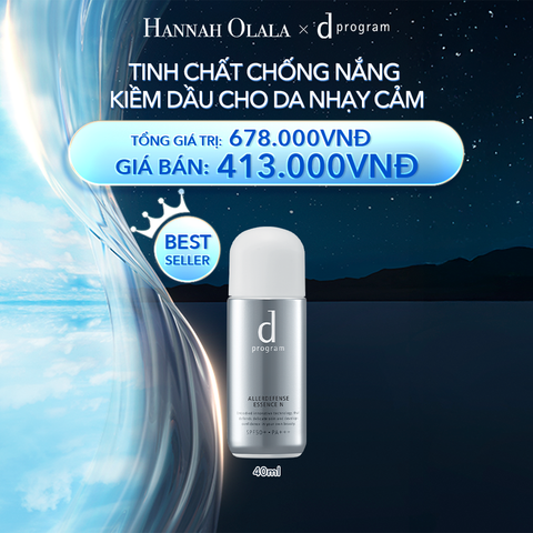  A39_DEAL 8 BACK-UP: TINH CHẤT CHỐNG NẮNG KIỀM DẦU AN TOÀN CHO DA NHẠY CẢM D PROGRAM ALLERDEFENSE ESSENCE 40ML 