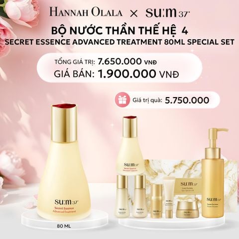  E788: DEAL 28: BỘ NƯỚC THẦN THẾ HỆ 4 SU:M37º SECRET ESSENCE ADVANCED TREATMENT 80ML SPECIAL SET - [GIAO HÀNG TỪ 03/10] 