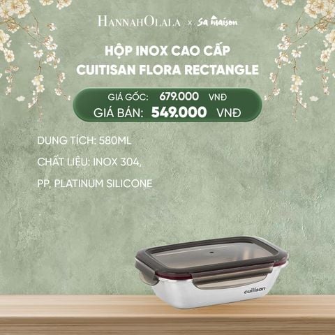  DEAL 16: HỘP INOX CAO CẤP CUITISAN FLORA RECTANGLE 