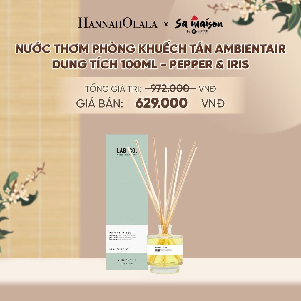  NƯỚC THƠM PHÒNG KHUẾCH TÁN AMBIENTAIR, DUNG TÍCH 100ML - DEAL 3 - A1810 