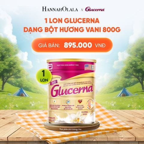  1 LON GLUCERNA DẠNG BỘT HƯƠNG VANI 800G DEAL 1: 