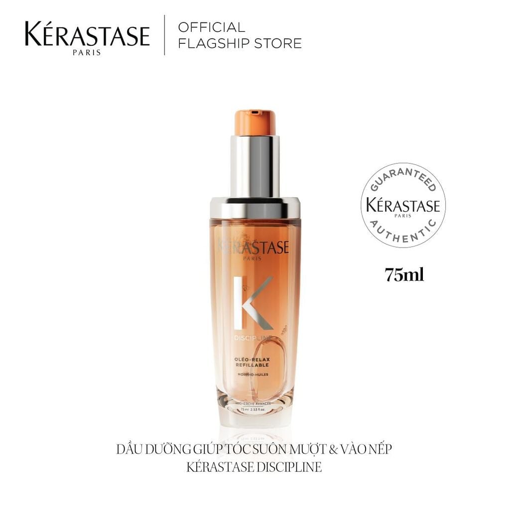  MỚI - DẦU DƯỠNG TÓC DISCIPLINE GIÚP KHÁNG NHIỆT & GIỮ NẾP TÓC SUÔN MƯỢT 75ML DISCIPLINE L'HUILE OLEO-RELAX - D09 