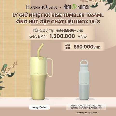  LY GIỮ NHIỆT KLEAN KANTEEN RISE TUMBLER 1064ML ỐNG HÚT GẬP CHẤT LIỆU INOX 18/8 - A707 