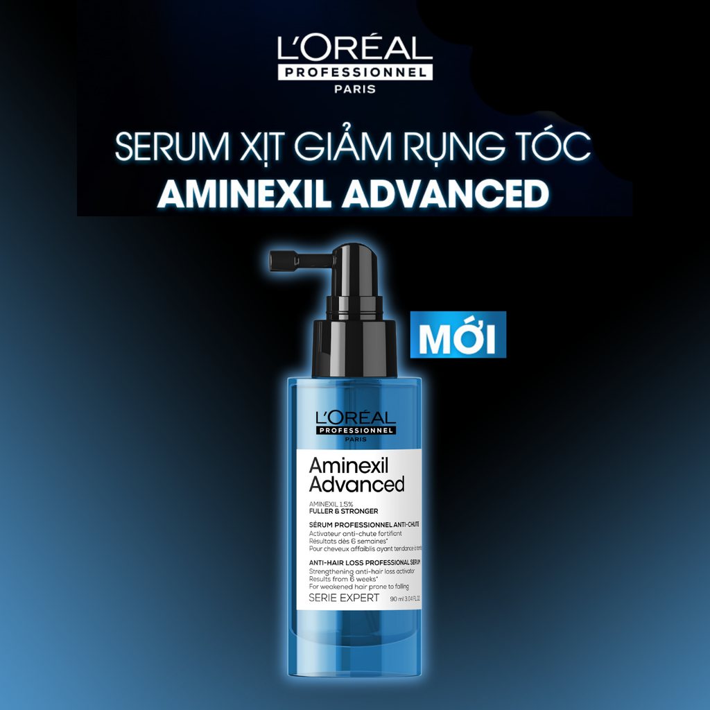  DEAL 12: [ MỞ BÁN ĐỘC QUYỀN ] TINH CHẤT XỊT GIẢM RỤNG TÓC CHUYÊN NGHIỆP L'ORÉAL PROFESSIONNEL AMINEXIL ADVANCED 90ML VÀ TINH CHẤT HỖ TRỢ MỌC TÓC L'OREAL PROFESSIONNEL SERIOXYL ADVANCED 30ML 