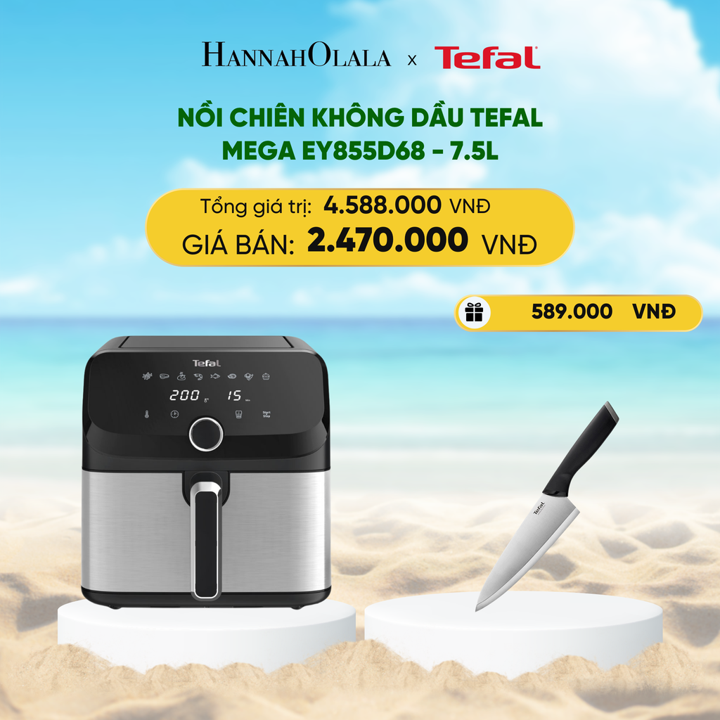  DEAL 1: NỒI CHIÊN KHÔNG DẦU TEFAL MEGA EY855D68 - 7.5L 