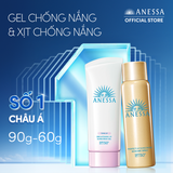  DEAL 12: COMBO GEL CHỐNG NẮNG DƯỠNG SÁNG NÂNG TÔNG & HIỆU CHỈNH SẮC TÍM ANESSA BRIGHTENING GEL SPF50+ PA++++ 90G + GOLD SPRAY 60G 