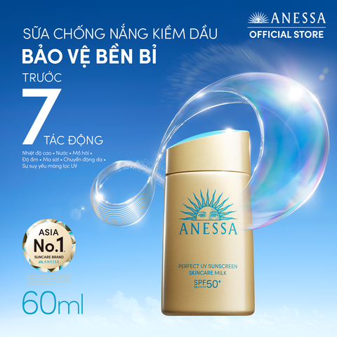  COMBO SỮA CHỐNG NẮNG KIỀM DẦU & XỊT CHỐNG NẮNG TOÀN THÂN ĐA NĂNG TIỆN DỤNG ANESSA GOLD MILK 60ML + GOLD SPRAY 60G - DEAL 27 