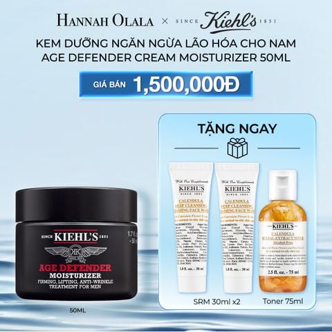  DEAL 1: KEM DƯỠNG NGĂN NGỪA LÃO HÓA CHO NAM KIEHL'S AGE DEFENDER CREAM MOISTURIZER 50ML 