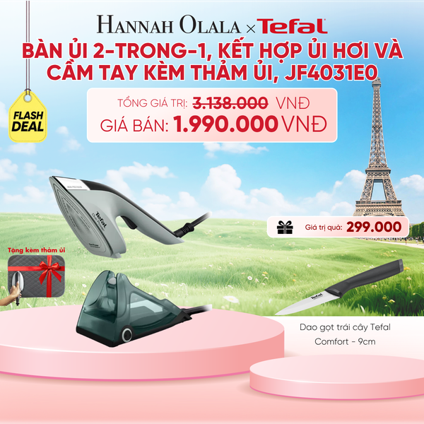  BÀN ỦI 2-TRONG-1, KẾT HỢP ỦI HƠI VÀ CẦM TAY KÈM THẢM ỦI, JF4031E0 - B236 