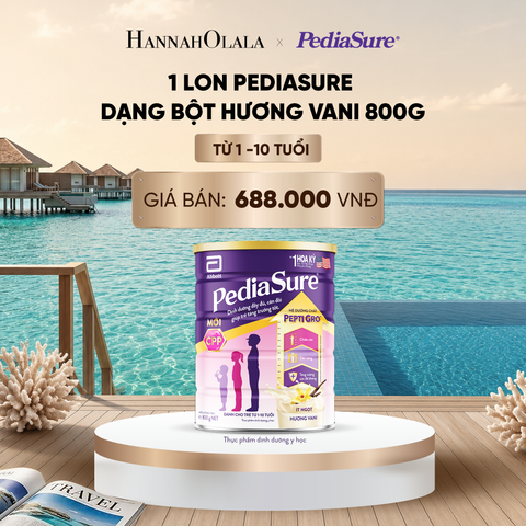  1 LON PEDIASURE DẠNG BỘT HƯƠNG VANI 800G DEAL :_ D2106 