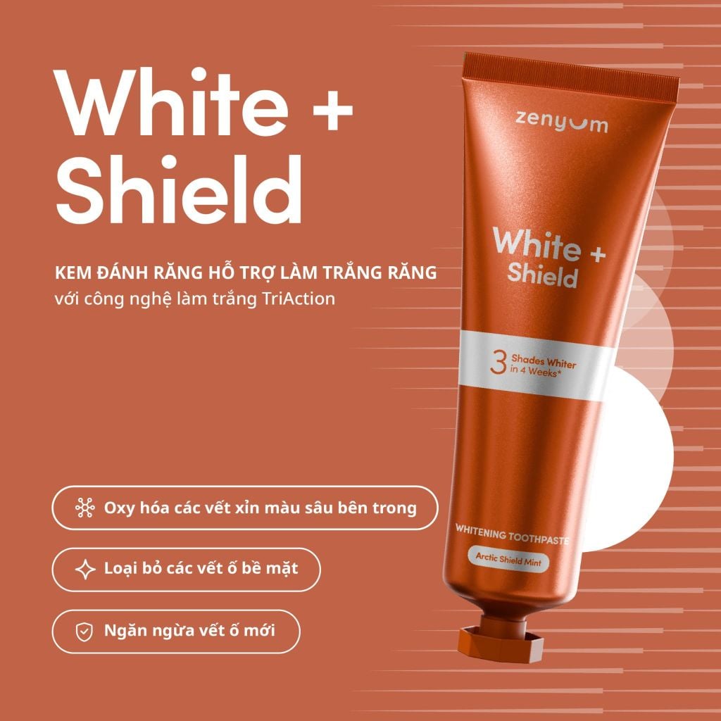  DEAL 5: COMBO 2 KEM ĐÁNH RĂNG ZENYUM PHỤC HỒI MEN / GIẢM Ê BUỐT / LÀM TRẮNG 100G 