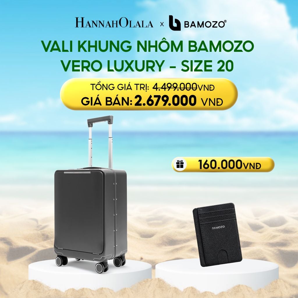  DEAL 5: VALI DOANH NHÂN BAMOZO VERO KHUNG NHÔM CAO CẤP (TẶNG VÍ THẺ DA CARD HOLDER BAMOZO) 