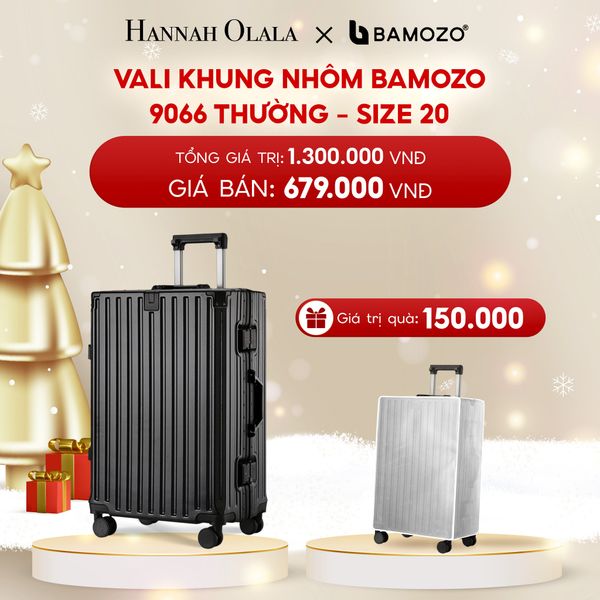  A1621_DEAL 3: VALI BAMOZO KHUNG NHÔM 9066 BẢN THƯỜNG (TẶNG BỌC VALI TRONG SUỐT) 