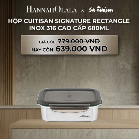  DEAL 3: HỘP INOX CAO CẤP CUITISAN SIGNATURE RECTANGLE INOX 316 