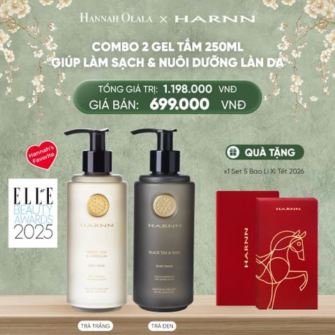  DEAL 1: [TẶNG SET 5 BAO LÌ XÌ HARNN] COMBO 2 GEL TẮM HARNN 250ML GIÚP LÀM SẠCH VÀ NUÔI DƯỠNG LÀN DA 