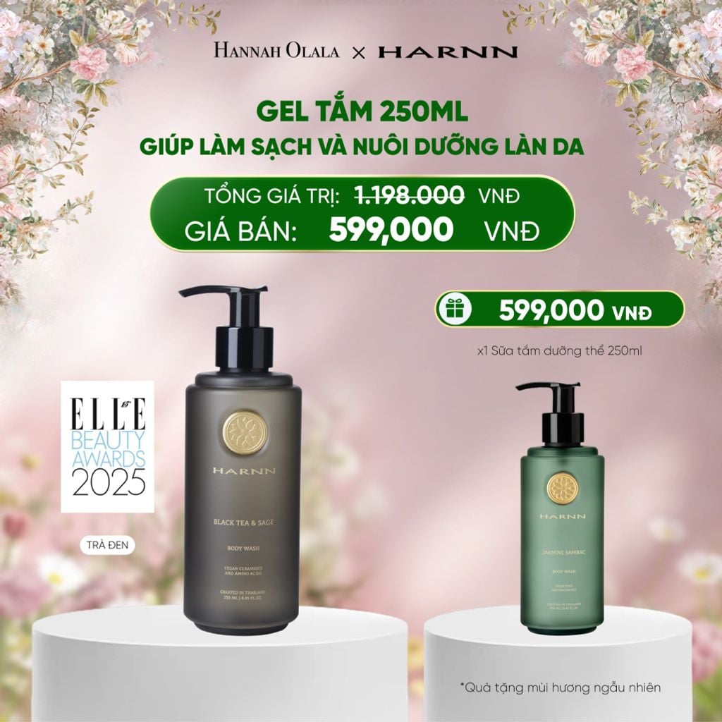  DEAL 1: GEL TẮM HARNN 250ML GIÚP LÀM SẠCH VÀ NUÔI DƯỠNG LÀN DA 